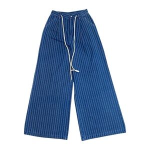 Free Market by Flying Tomato Wide Leg Pin Striped Pants Womens Jeans, NEW